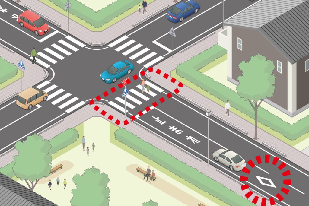 無信号の横断歩道にご用心！ 道路のダイヤマークに注目 | KURU KURA