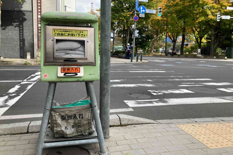 札幌市の中心部にある砂箱