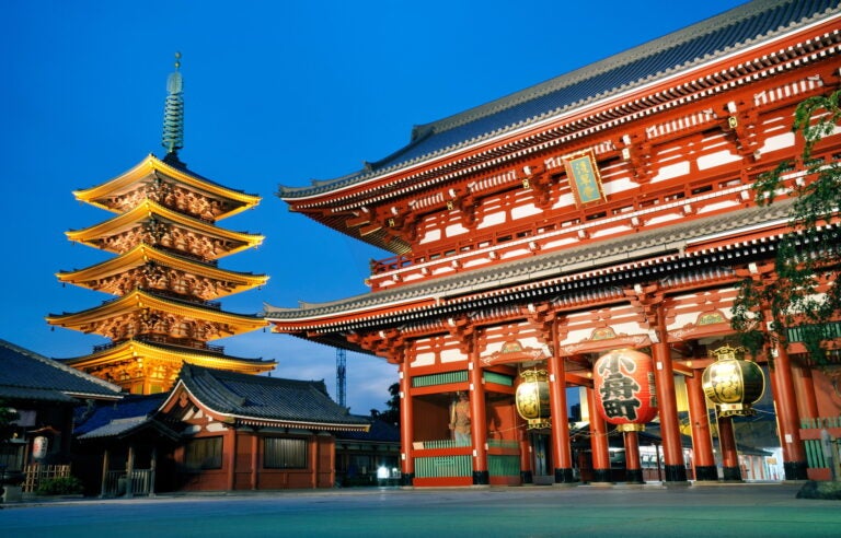 2024｜浅草寺｜交通規制｜初詣｜車両進入禁止｜宝蔵門と五重塔