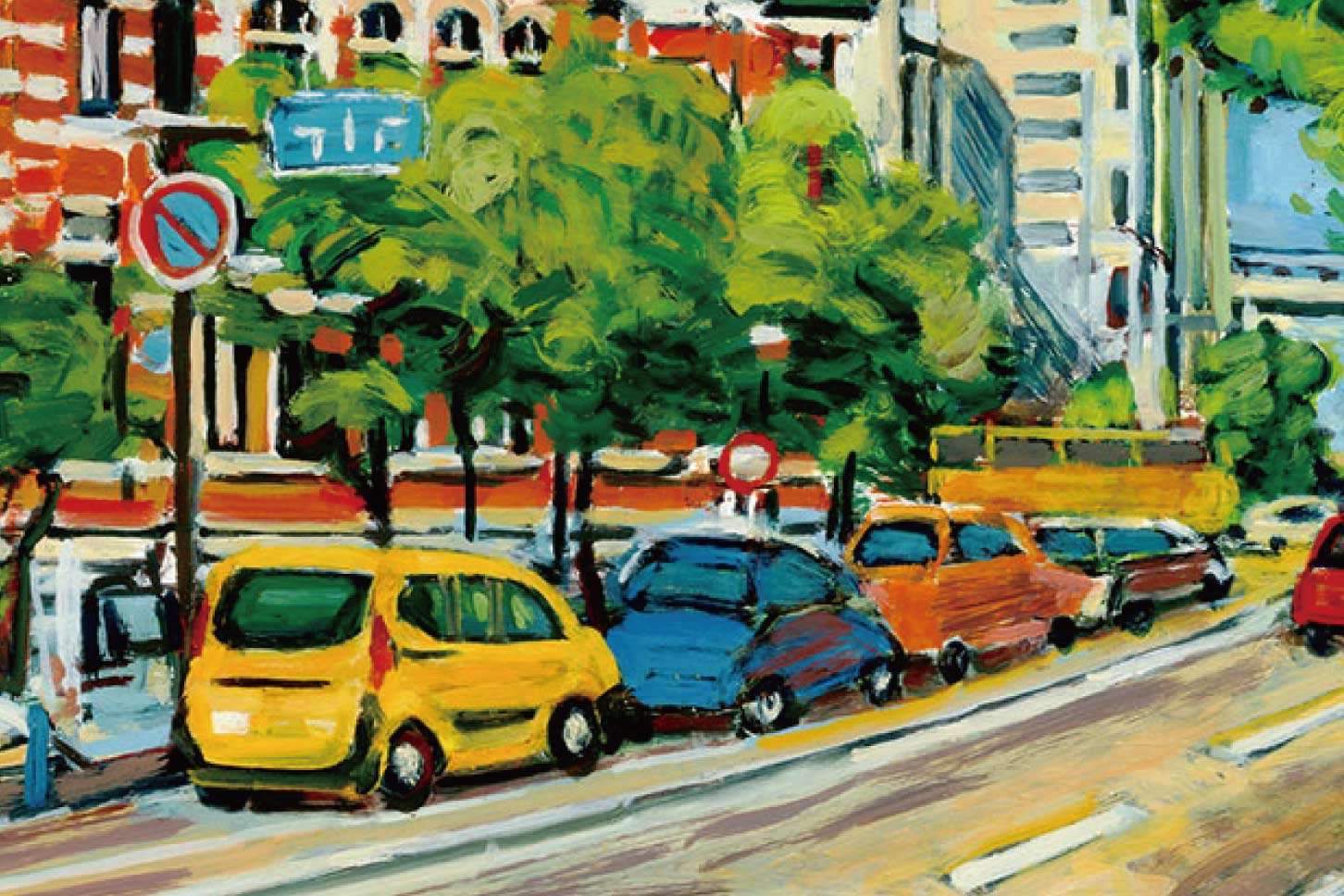 ルノー カングー乗り垂涎!? 長島稔の油彩画「カングーがある風景画」が