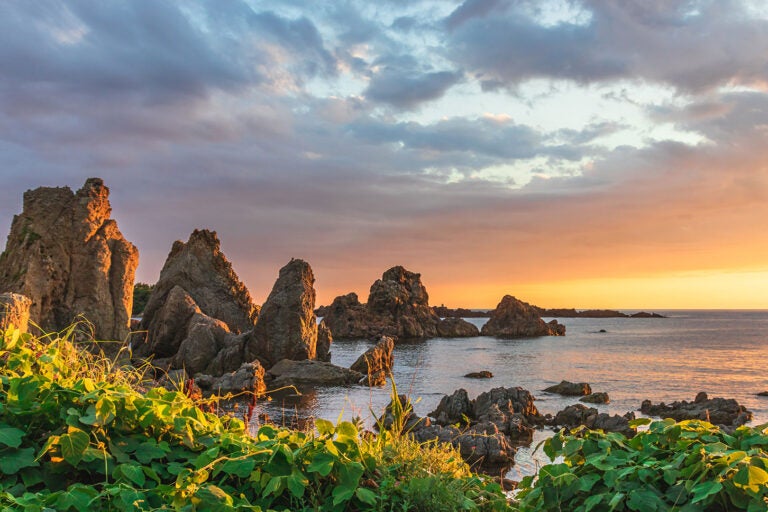 佐渡島の夕焼け