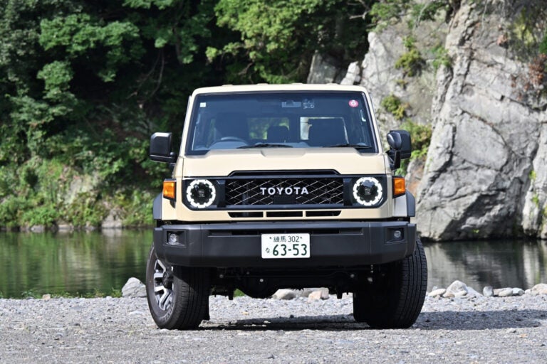 試乗したランクル70のボディカラー“ベージュ”は、1980年にランクル60とともに誕生して以来、ランクルを象徴するヘリテージカラーとして親しまれてきた