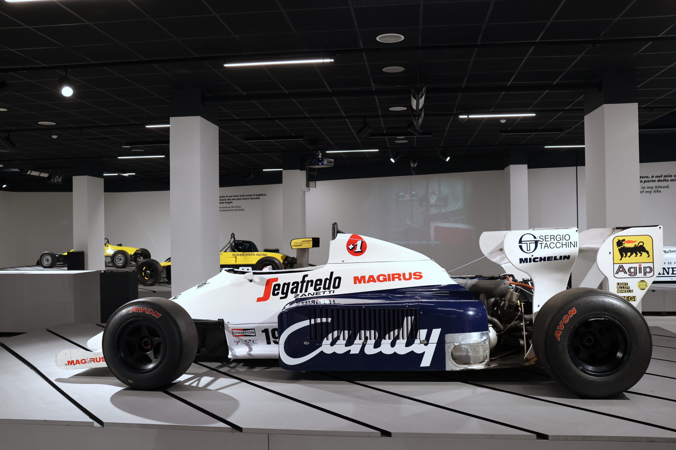 1984年オランダGPでセナが操ったトールマンTG184ハート。ダビッドソン・コレクション蔵。