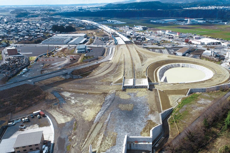 東海環状自動車道のいなべIC～大安ICの工事の様子