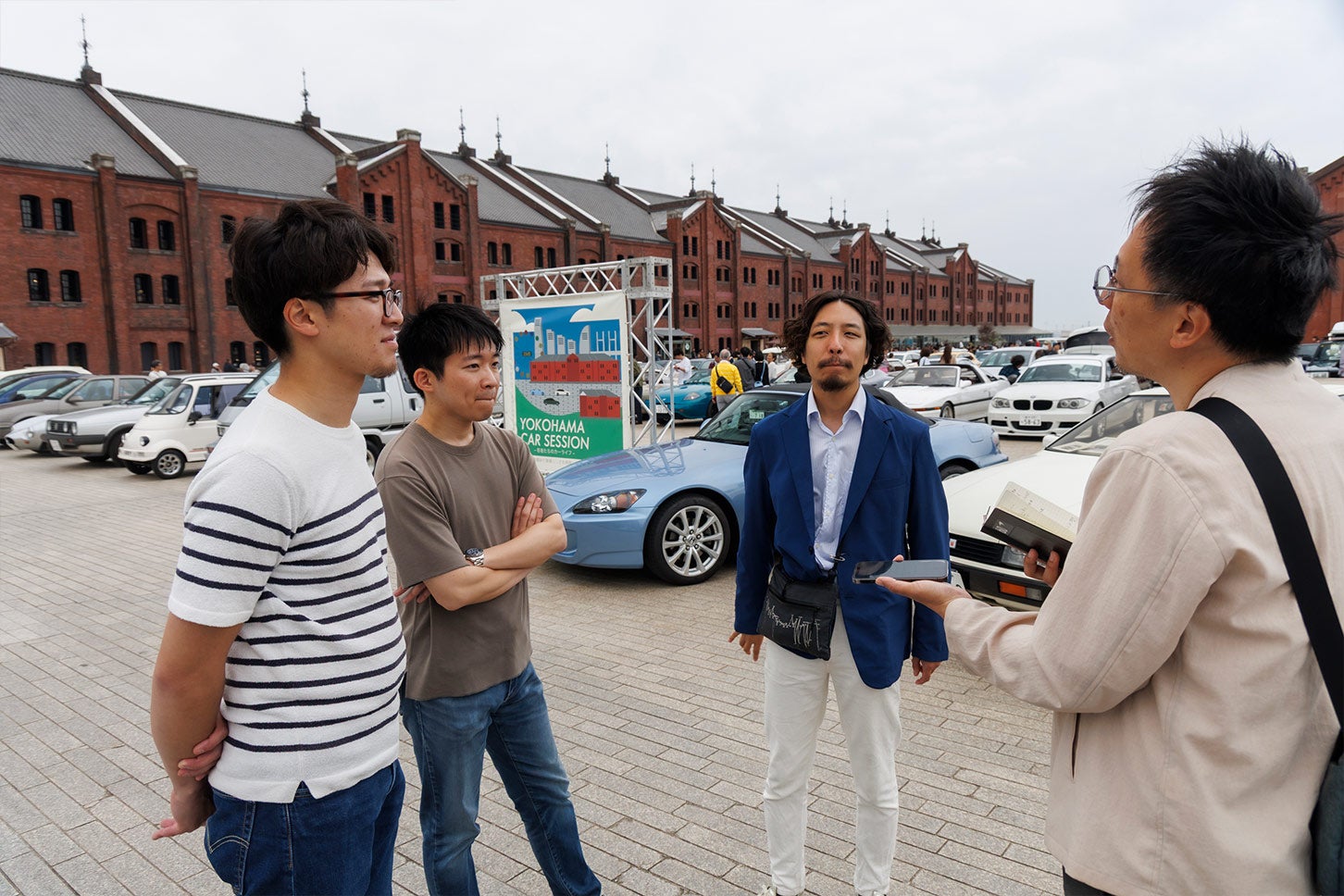 YOKOHAMA Car Sessionの主催者3名にお話を伺いました。
