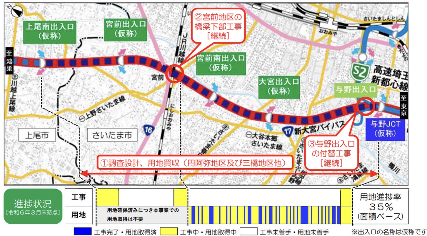 2024年3月末時点の用地取得の状況。