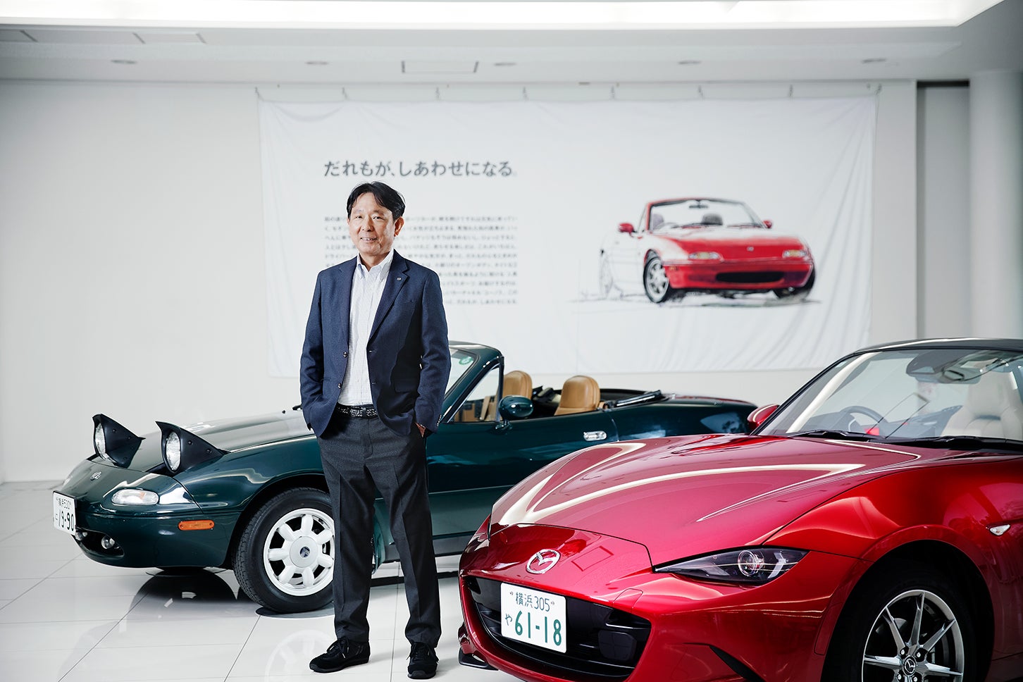 2019年より4代目ロードスター(ND)の開発主査を務める齋藤茂樹氏。