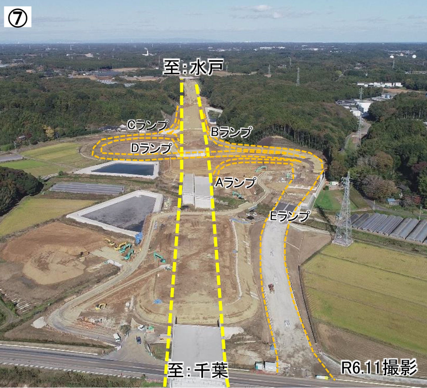 東関東道 北浦ICの様子。