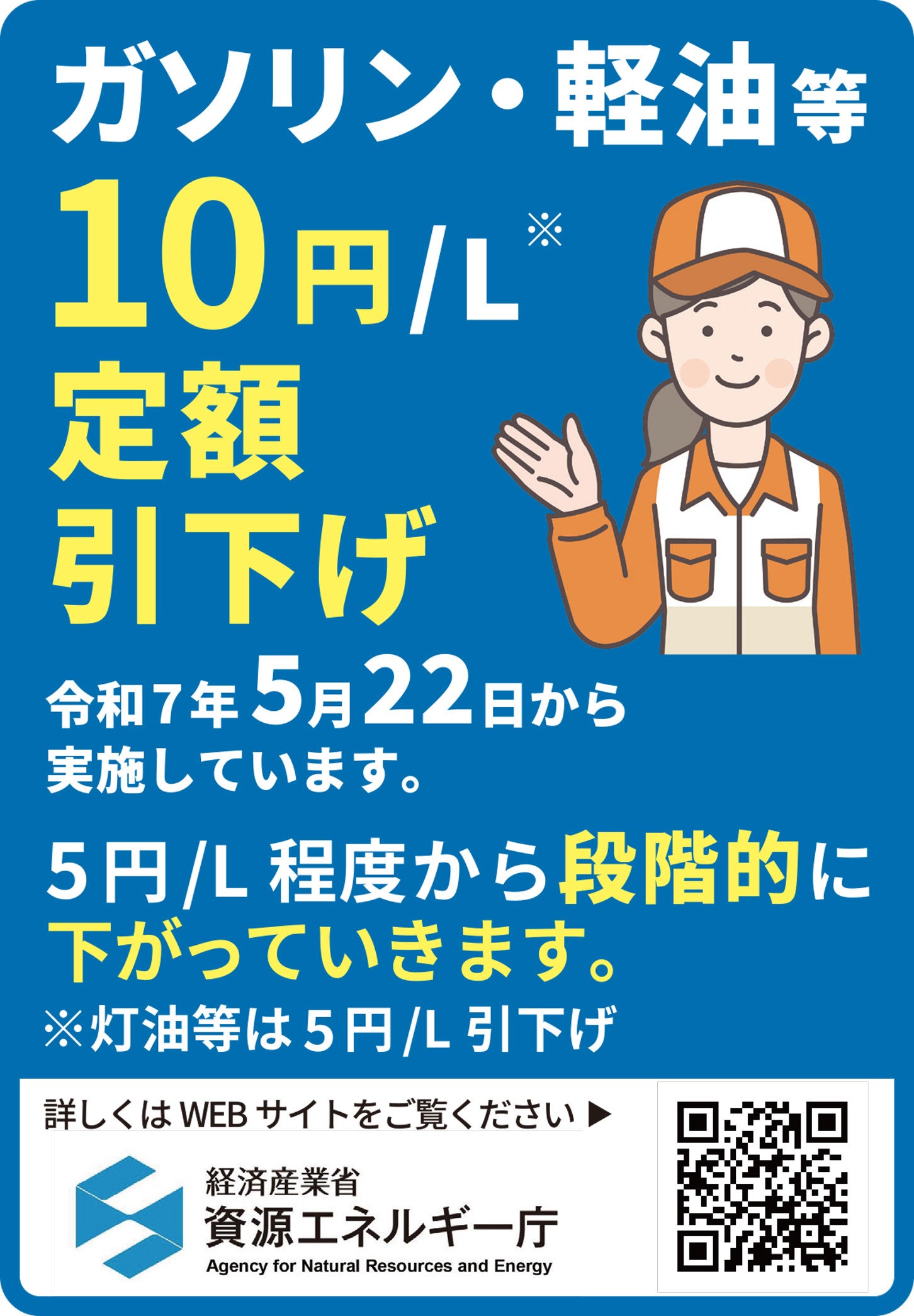 ガソリンスタンド給油機貼付用のステッカー。