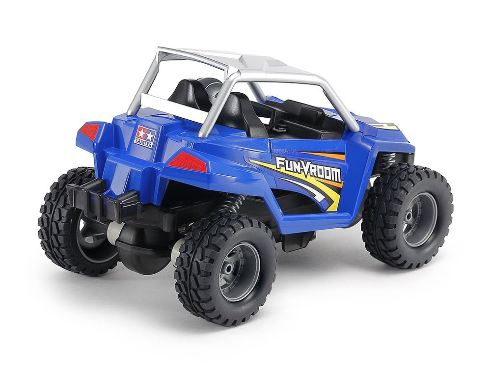 多用途バギー、UTV(ユーティリティ・タスク・ビークル)の姿をリアルに再現。「FUN-VROOM」のロゴはステッカーだ。