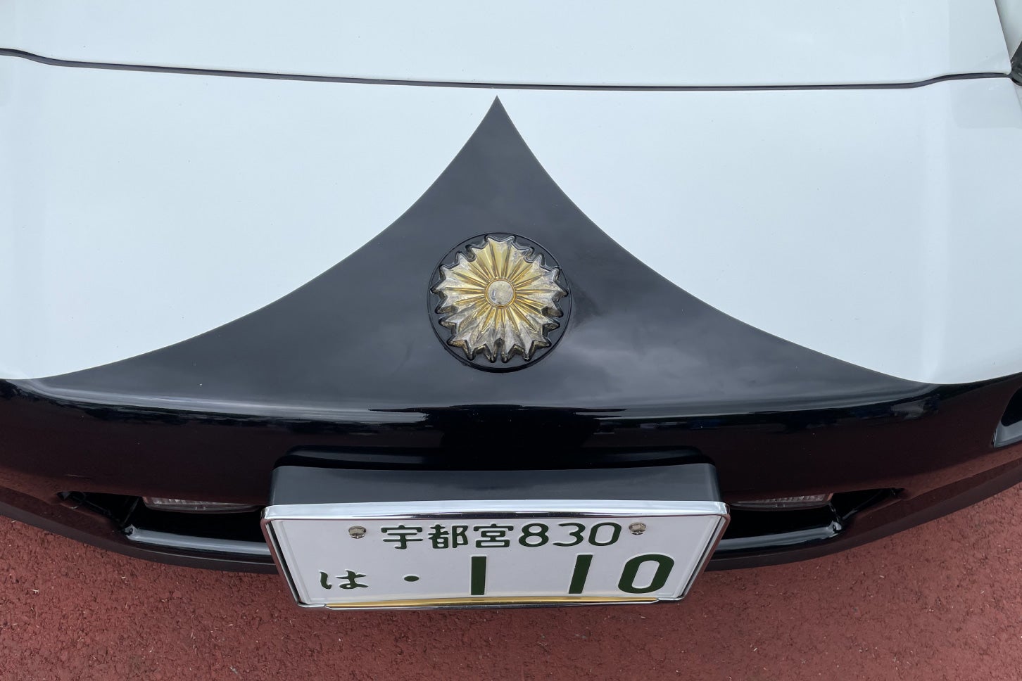 モビリティリゾートもてぎに展示された「ホンダ・NSX（NA2型）」のパトカー。