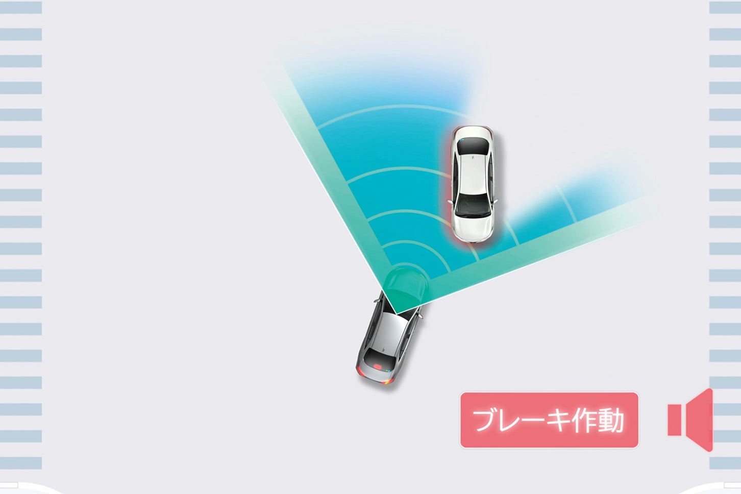トヨタ・ハリアー|「交差点」右折時の対向直進車・右左折時の横断歩行者・自転車運転者検知機能