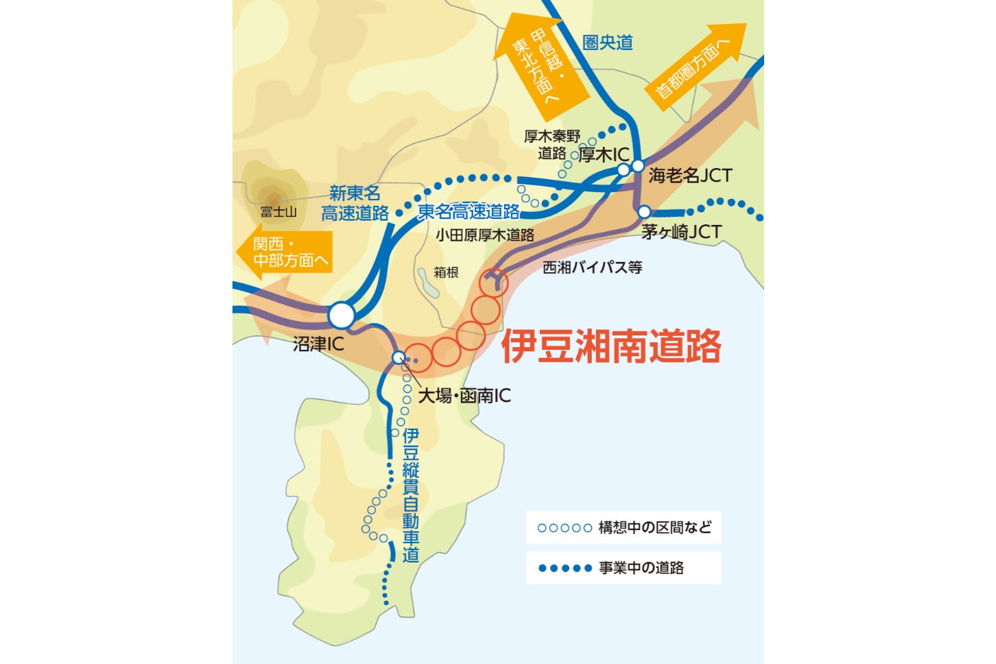 伊豆湘南道路の概要。