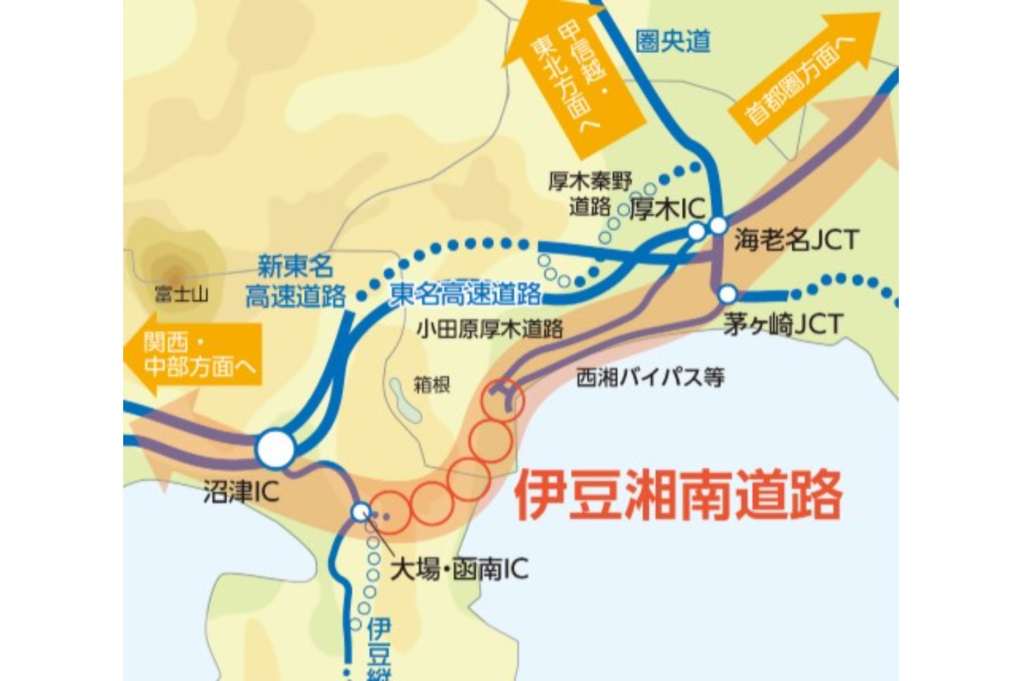 伊豆湘南道路の概要。