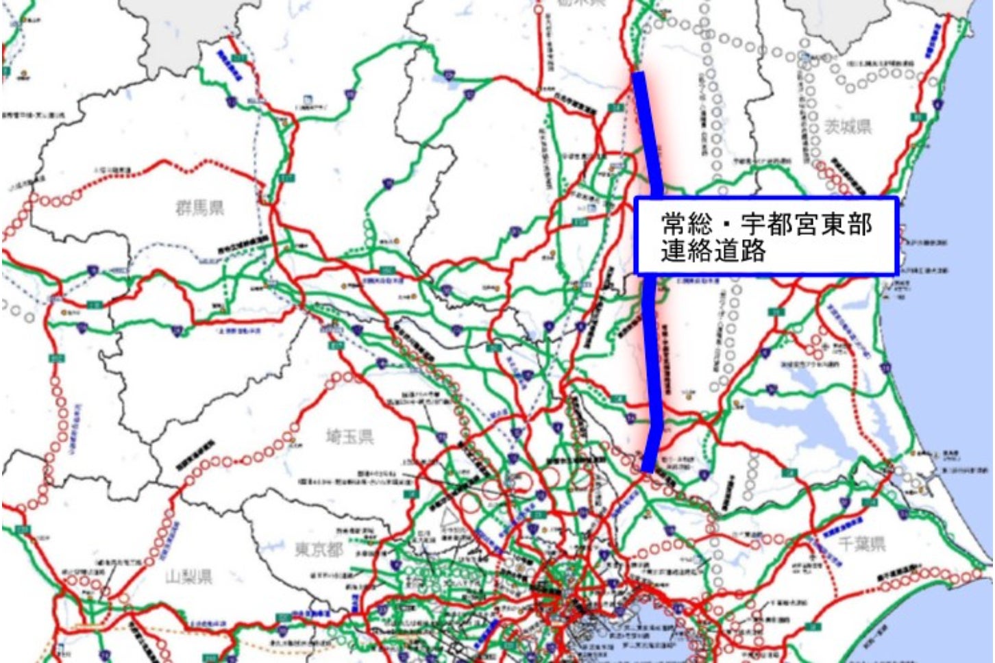 「常総・宇都宮東部連絡道路」の概要。