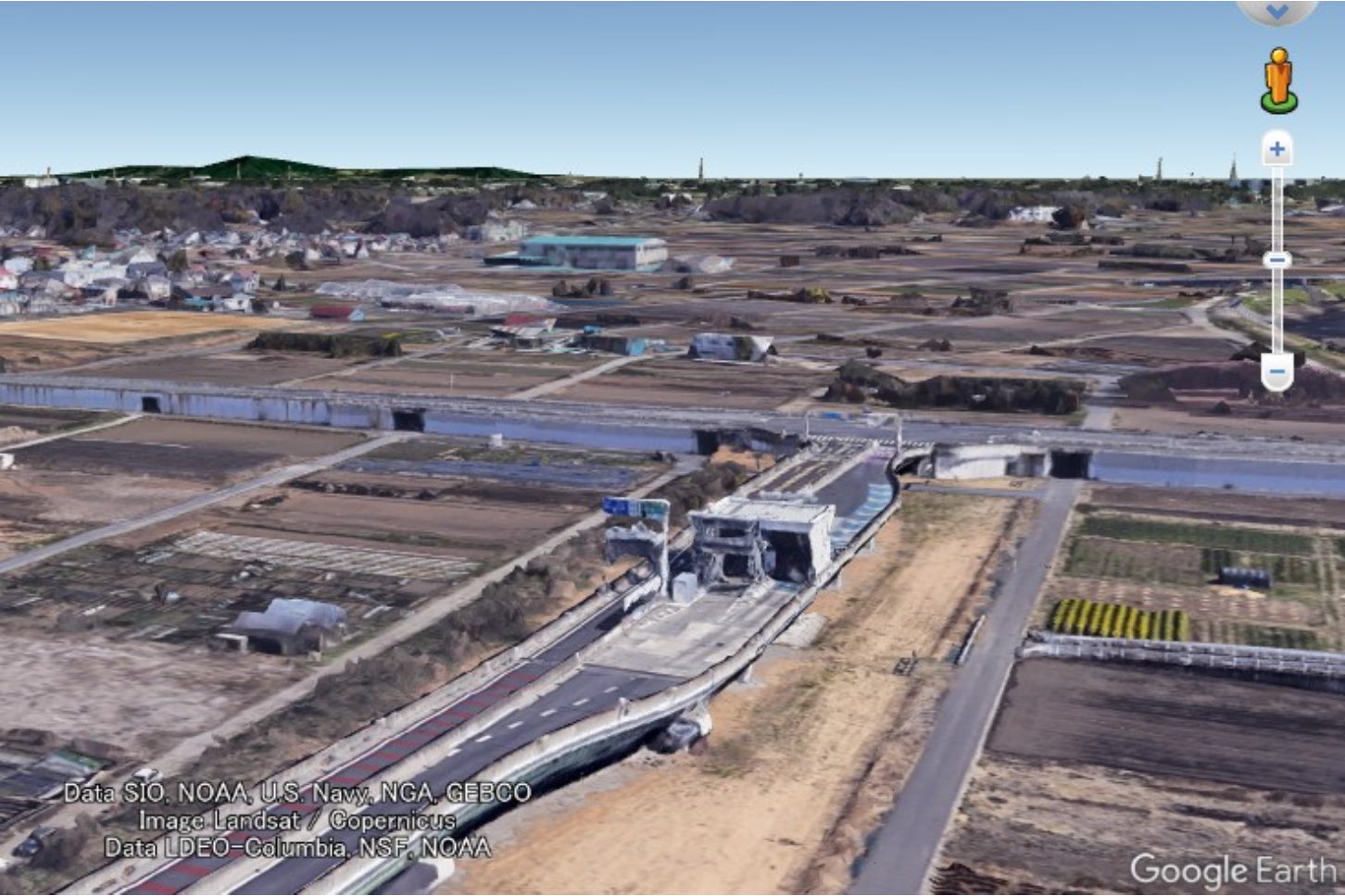 埼玉新都心線の終点であるさいたま見沼IC（Google Earthより）