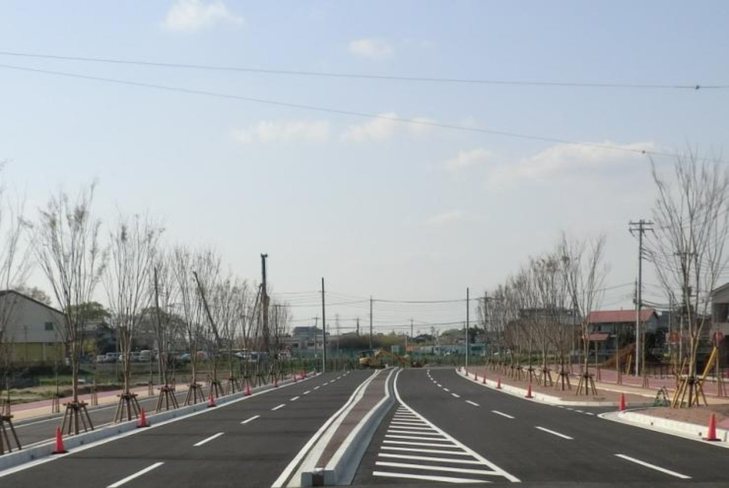 モデル工事箇所（志木市下宗岡地内）。