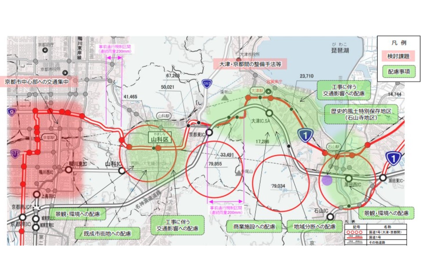 「京都滋賀連絡道路」の概要。