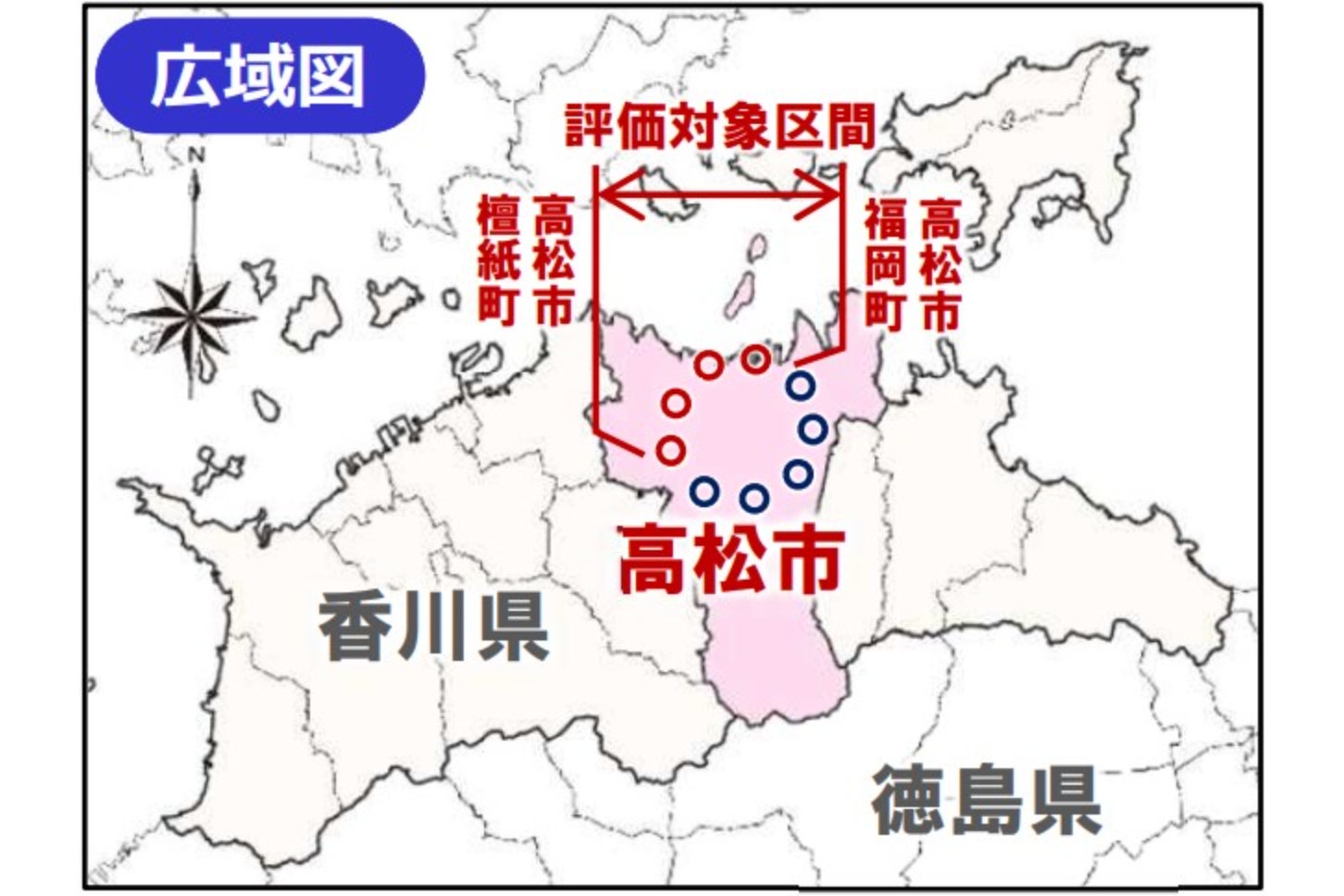 高松環状道路の概要。