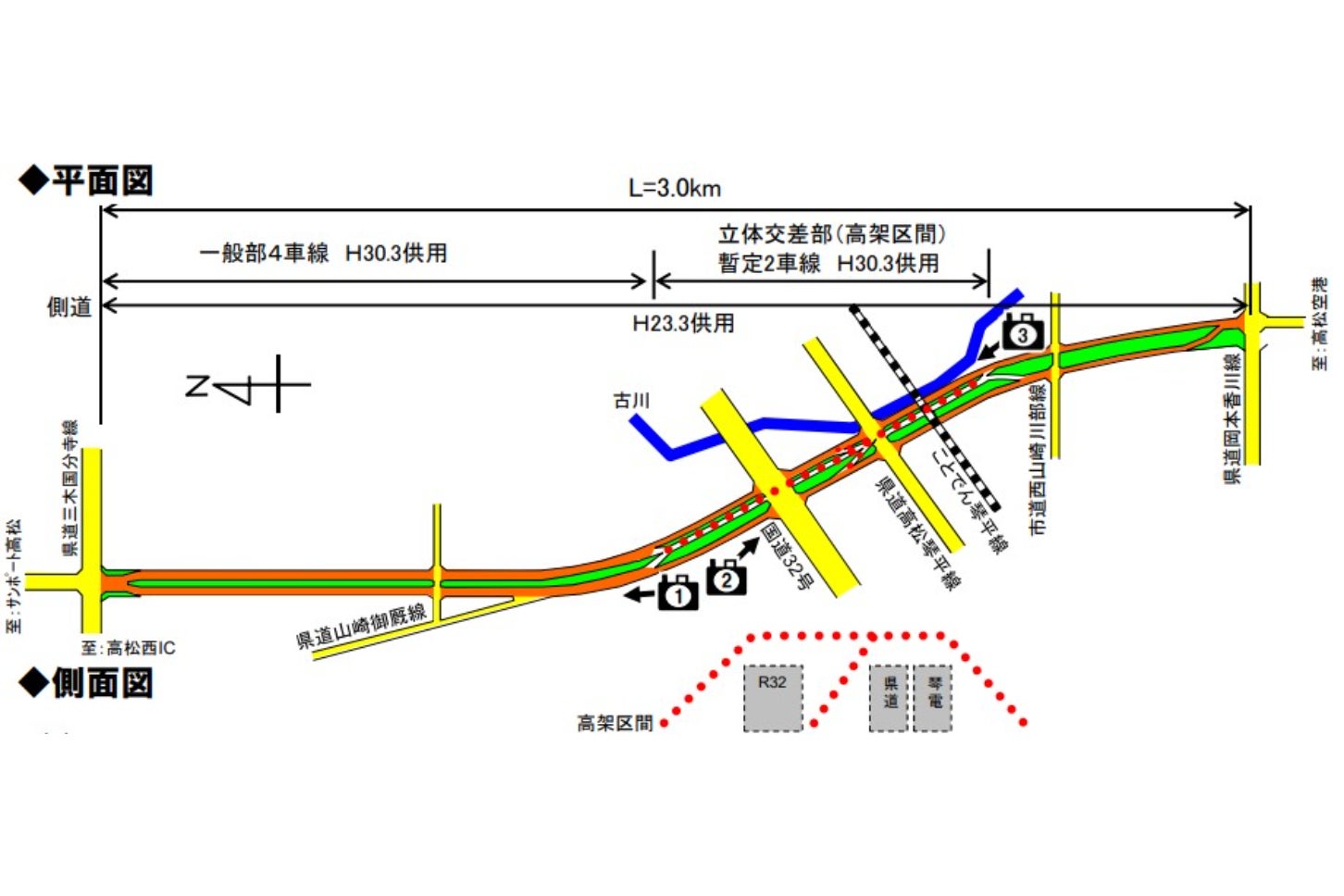2018年に一部完成した中間工区。