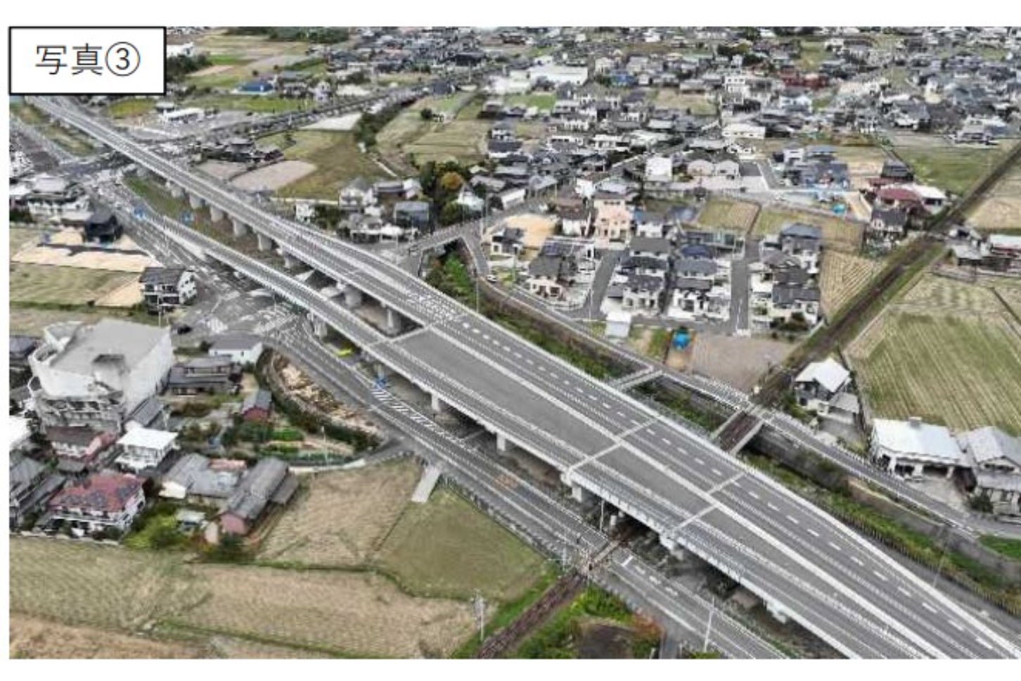一部が暫定開通した円座香南線（中間工区）