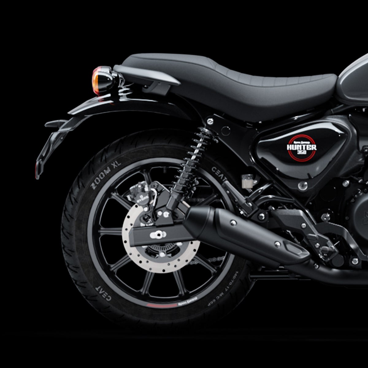 新型HUNTER 350に採用したSHOWA製リアサスペンション