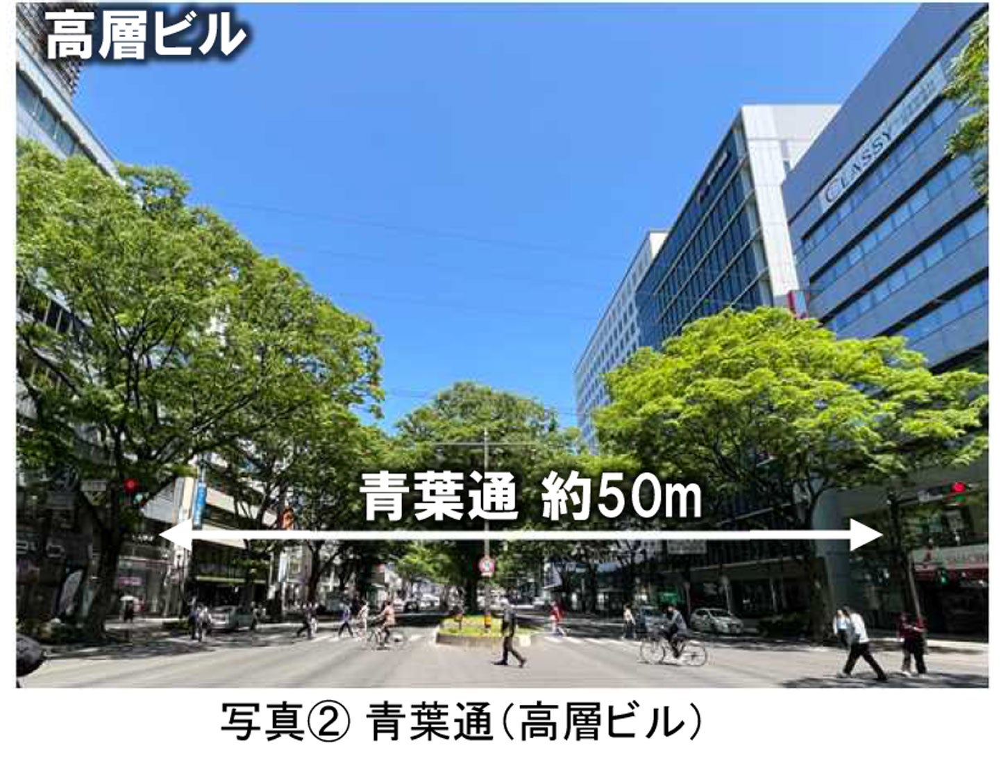 青葉通の現況。