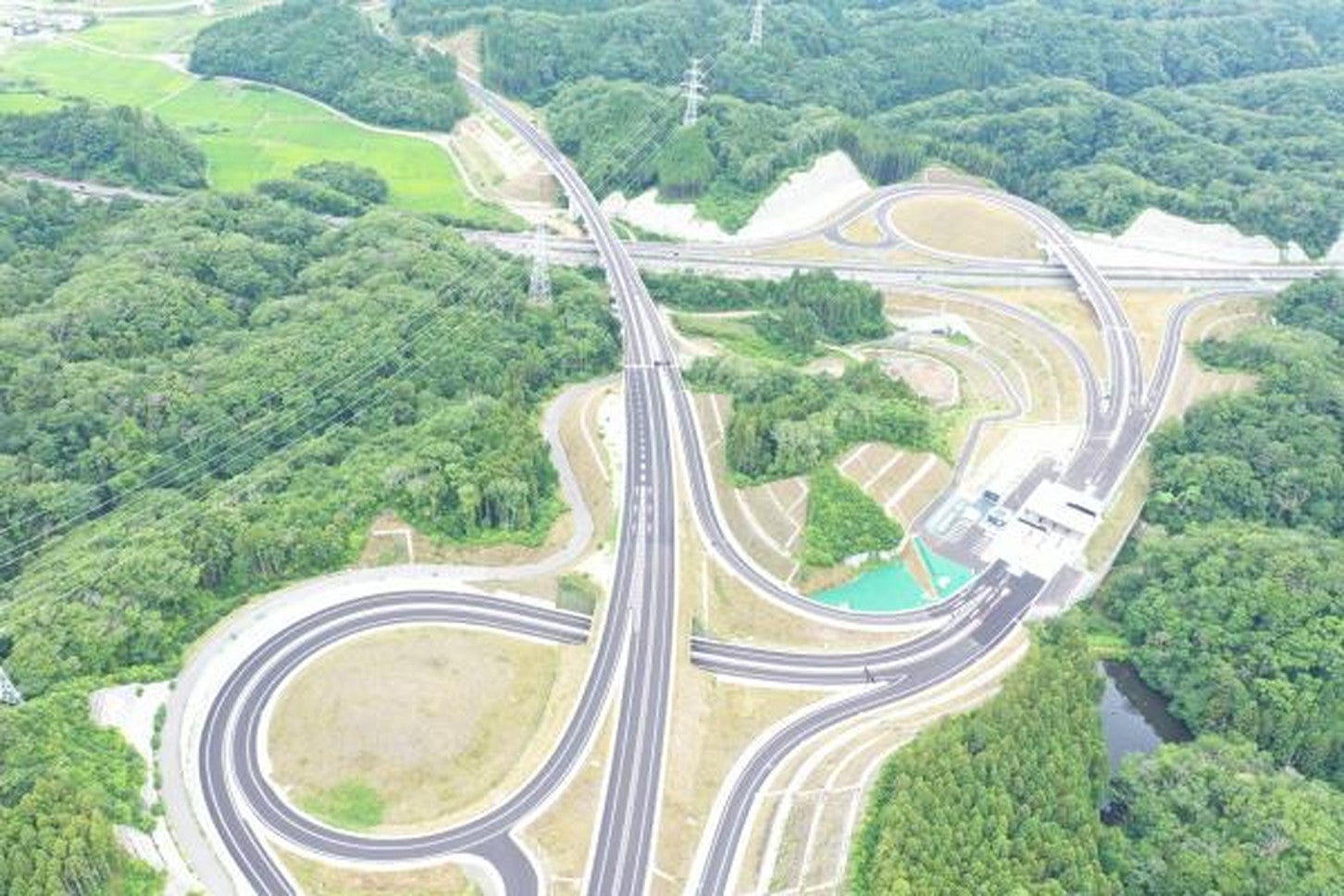 小名浜道路 いわき小名浜IC付近の様子。