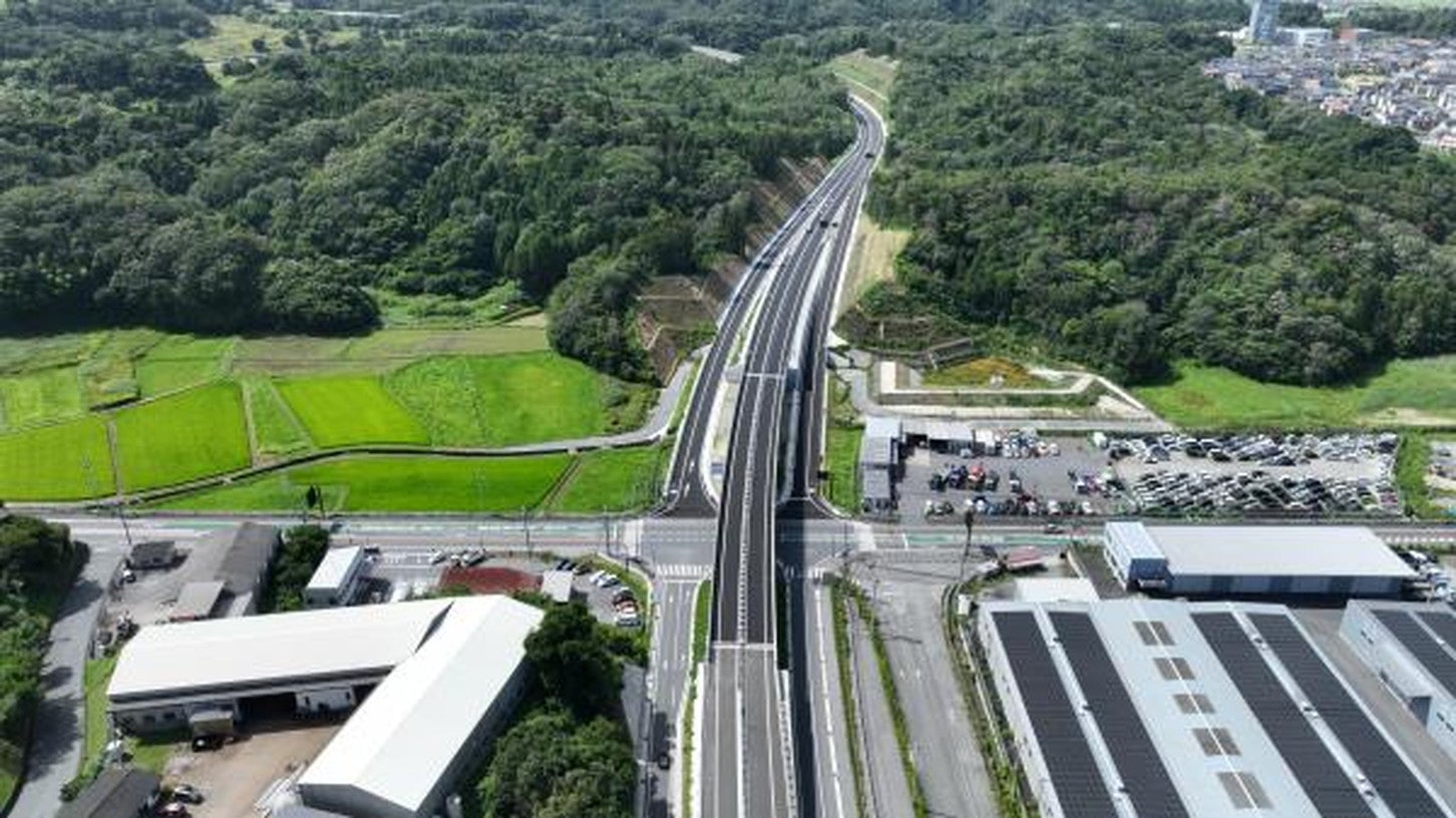 小名浜道路 泉下川橋付近の様子。