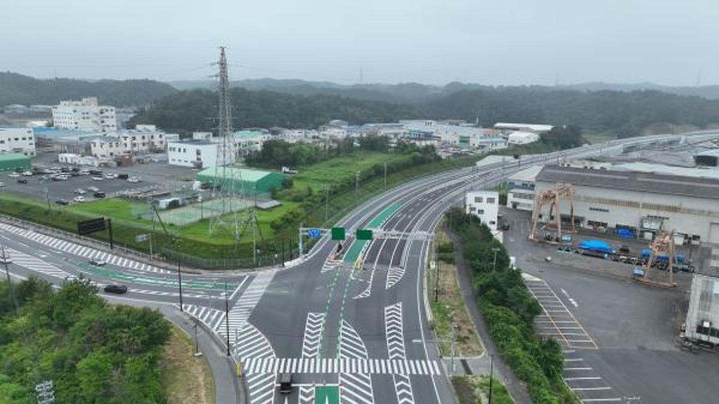 小名浜道路 起点部周辺の様子。