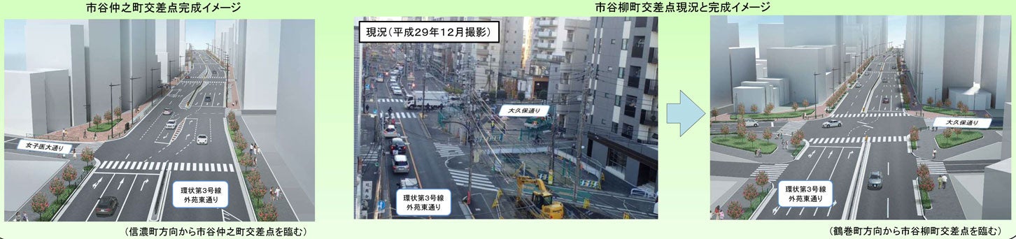 環状第3号線（薬王寺区間）の道路整備イメージ。