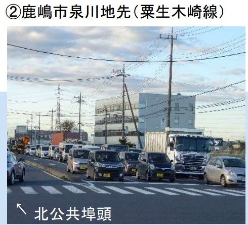 鹿島港周辺の道路渋滞