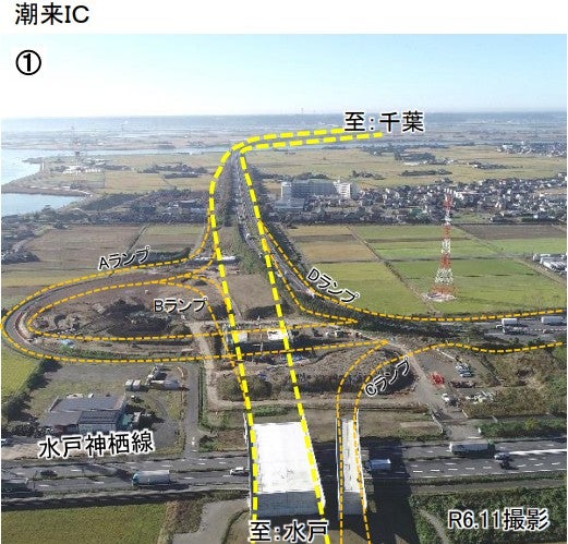 建設が進む東関東道の潮来～鉾田