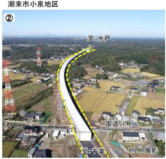 建設が進む東関東道の潮来～鉾田