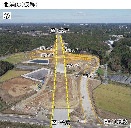 建設が進む東関東道の潮来～鉾田