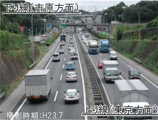 穴川IC～貝塚ICは片側3車線になったが…（整備前）