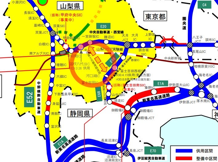 「甲府富士北麓連絡道路」の概要