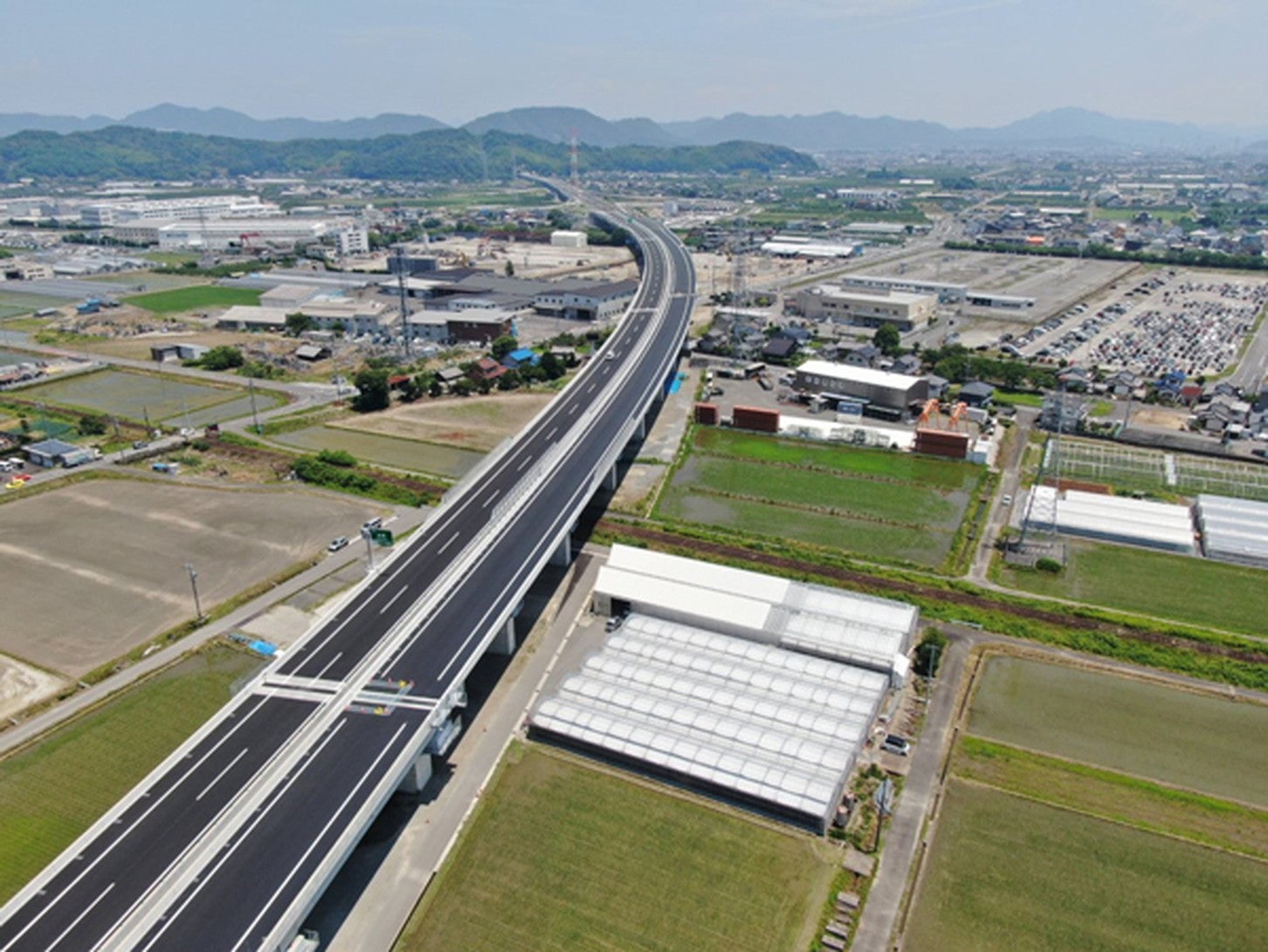 東海環状道 本巣IC～大野神戸IC（見延東高架橋）の様子。
