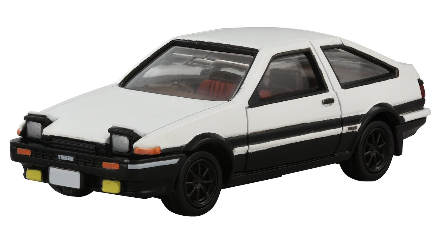 トミカプレミアム unlimited STEERING VIEW 頭文字D AE86 トレノ（第1巻仕様）に付属するミニカー