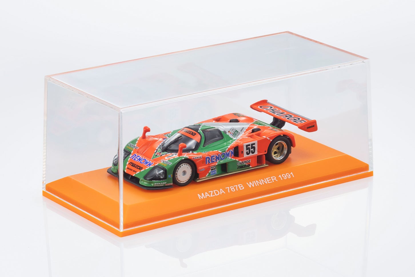 KYOSHO MINI CAR & BOOK　MAZDA 787Bのミニカーと専用ディスプレイ台座
