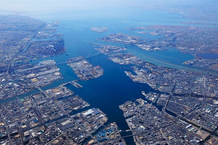 名古屋港の様子。