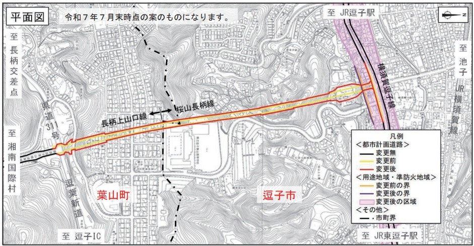 三浦半島中央道路の桜山・長柄区間。