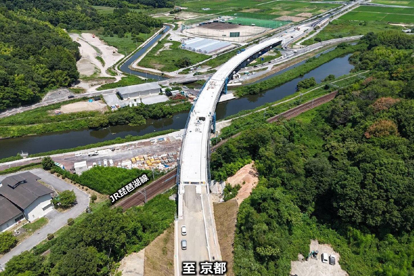 国道8号 米原バイパスの様子。2025年7月撮影。