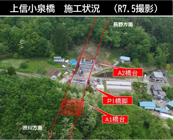 建設が進む上信道「吾妻西バイパス」