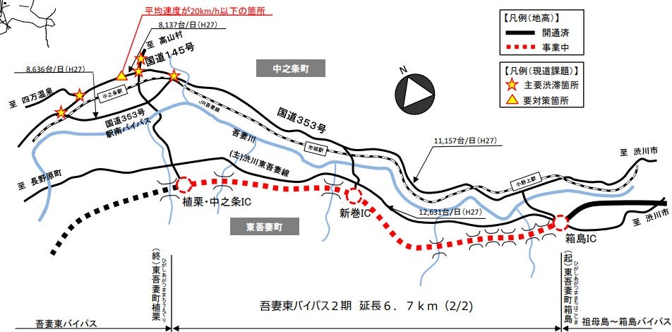 工事が進む上信道「吾妻西バイパス」