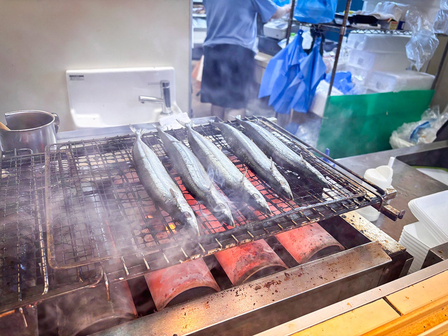 「小名浜あおいち」でサンマの塩焼きを発見！