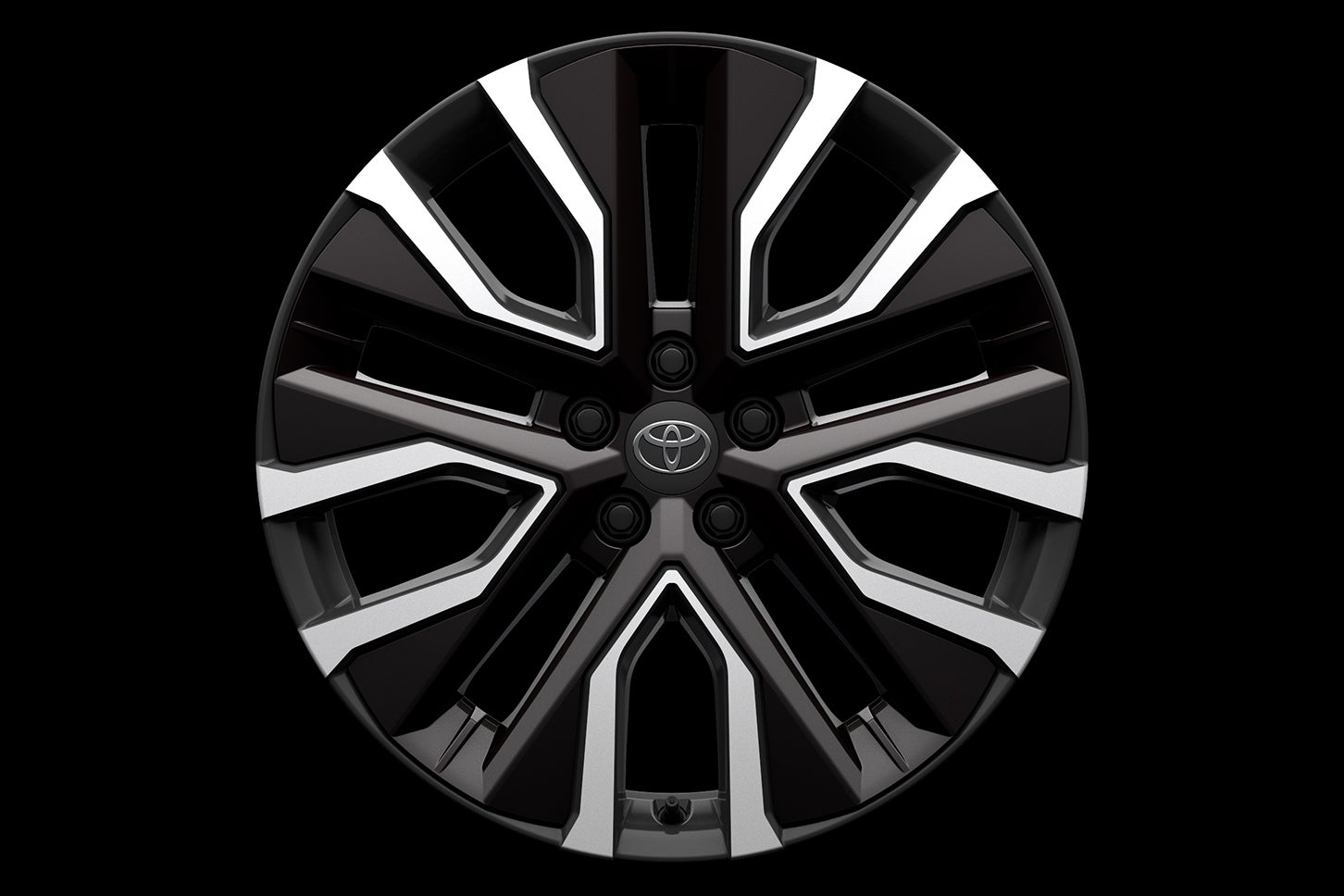 トヨタbZ4X｜20×7.5Jアルミホイール（切削光輝＋ブラック塗装／エアロホイールカバー／センターオーナメント付）※Zグレードにオプション設定
