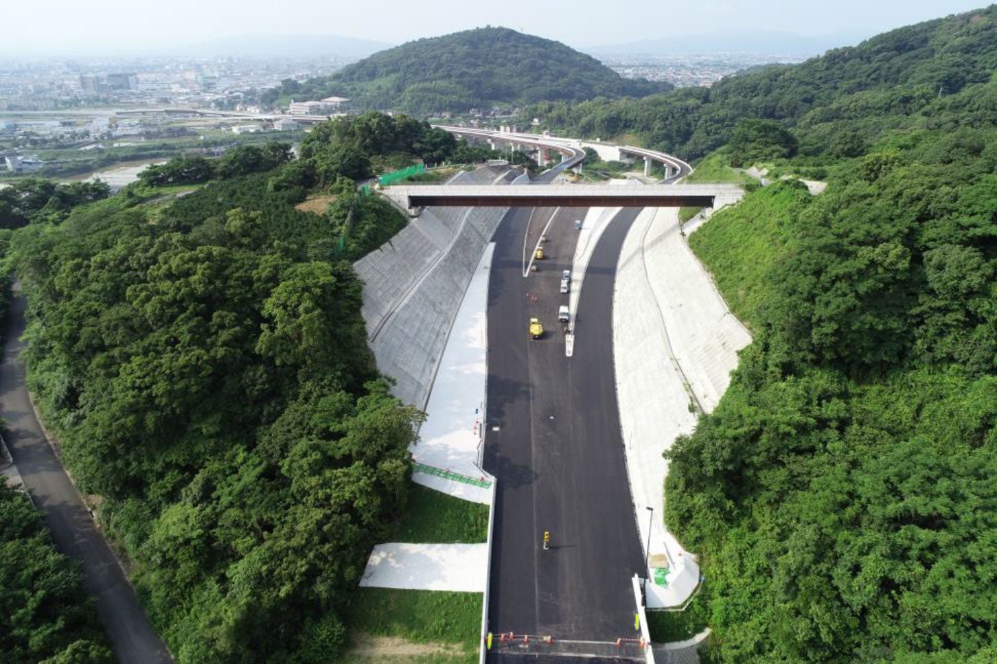 熊本西環状道路 池上熊本駅IC付近の様子。
