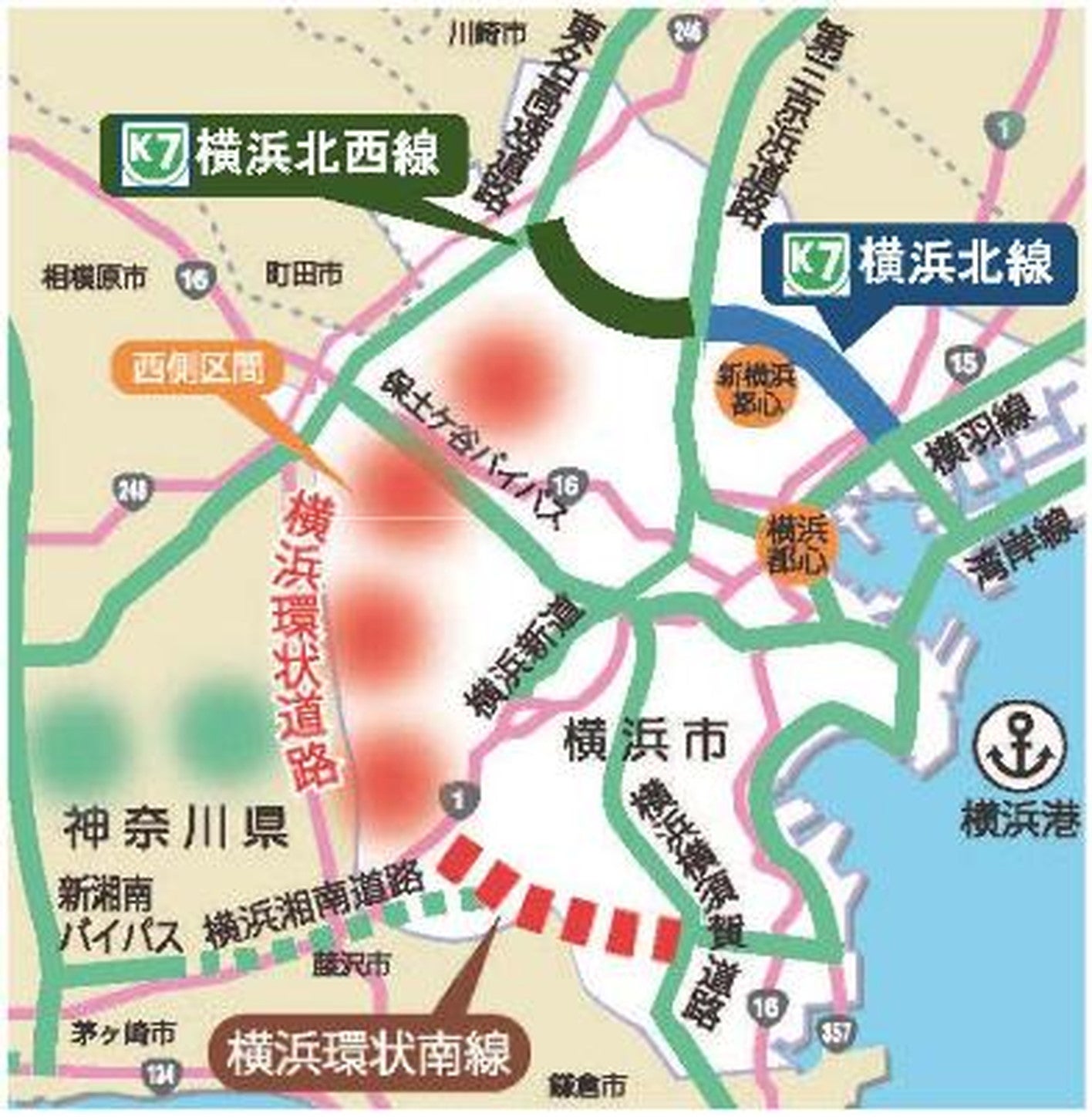 横浜環状南線の概要。