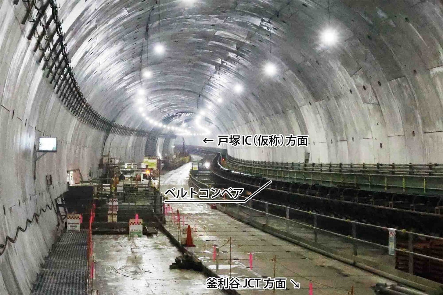 横浜環状南線 環状4号線 公田笠間トンネルの工事状況。2025年9月撮影。